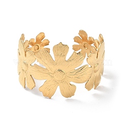 Ионное покрытие (ip) 304 нержавеющая сталь манжеты браслеты для женщин BJEW-Z078-01G