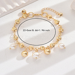 Женские браслеты на ногу с круглыми кисточками из латуни и пластика с имитацией жемчуга&nbsp;TV2602-2