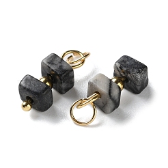 Подвески из натурального драгоценного камня в форме куба с бусинами&nbsp;STAS-C120-02G