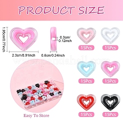 90шт 6 цвета акриловые бусины SACR-YW0001-76