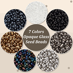 Около 1770 шт. двухцветных непрозрачных стеклянных бусин SEED-PH0002-23