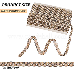 Отделка металлизированным плетеным кружевом длиной 10 м из полиэстера DIY-WH0491-44D