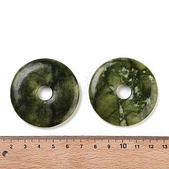 天然南方翡翠ペンダント  ドーナツ/円盤チャーム  50x7.5mm  穴：10.5mm&nbsp;X-G-K099-50mm-03