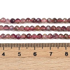 Натуральный турмалин бисер нитей&nbsp;LS-G-RM2025-B31-3mm