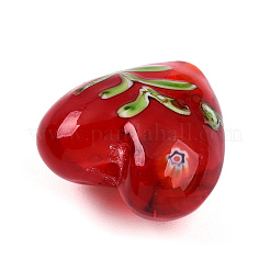 Бусины из стекла миллефиори ручной работы с неровностями LAMP-N024-42B