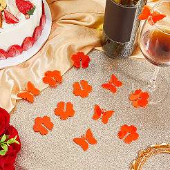 Hobbiesay 2 сумка цветы и бабочки акриловые винные бокалы подвески&nbsp;OACR-HY0001-23A