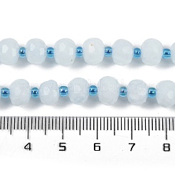 Природные окрашенные белого нефрита нитей бисера G-H057-A22-13