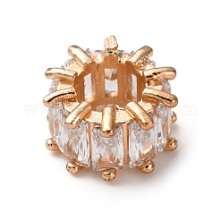 Латунные микропаве из прозрачного кубического циркония KK-D378-24G-01