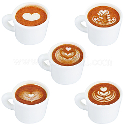 50 Stück 5 Stile Mini-Kaffeetasse aus Kunstharz.&nbsp;DIY-SC0033-38