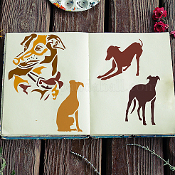 4 pz 4 stili pet scava fuori disegno pittura stencil&nbsp;DIY-WH0394-0133