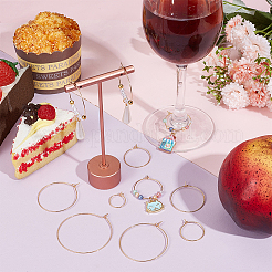 54 шт. 7 стиля латунных сережек-колец KK-BC0013-33G