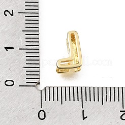 Barre distanziatrici iniziali in ottone con micro pavé di zirconi cubici trasparenti&nbsp;KK-E802-34G-L