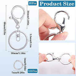 Сплава брелок застежки&nbsp;FIND-SP0002-83P