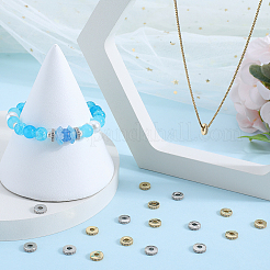 20 шт. 2-цветные латунные микропрозрачные разделители с кубическим цирконием ZIRC-BBC0002-91