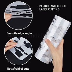 Modèles de pochoirs de peinture de dessin en plastique&nbsp;DIY-GF0010-01A