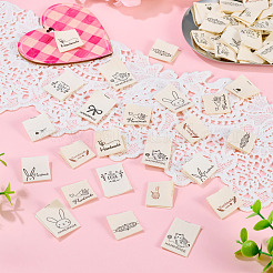 90 шт. 9 стиля хлопчатобумажной швейной этикетки FIND-CW0001-26