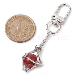 304 нержавеющая сталь цепочка мешочек натуральный драгоценный камень подвеска украшения&nbsp;HJEW-JM01889-01