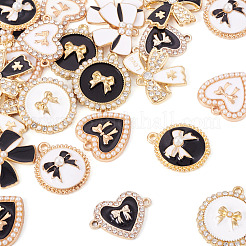 24шт 12 стиля подвески из сплава с эмалью&nbsp;FIND-TA0008-24