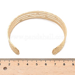 Браслеты-манжеты из нержавеющей стали 304 со стразами для женщин AJEW-P127-11G