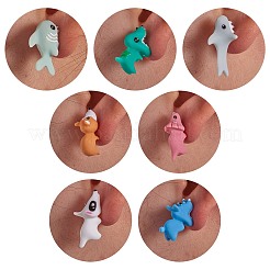 7 пара 7 стильных милых смоляных серег с животными&nbsp;EJEW-SZ0001-59