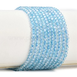 Натуральные бусы из голубого топаза нити&nbsp;G-B175-D21-2mm