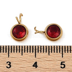 Ionenplattierung (IP) 304 Edelstahl Micro Pave Zirkonia Charms&nbsp;STAS-Z094-02G-09