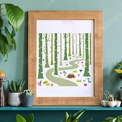 Пластиковые многоразовые шаблоны трафаретов для рисования DIY-WH0172-428