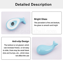 6 шт. двухцветная фарфоровая подставка для палочек DJEW-NB0001-04