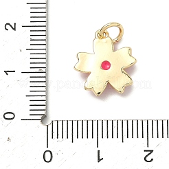 Pendentifs en zircone cubique clair en laiton&nbsp;KK-H255-06G-04