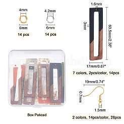 1 коробка 70 шт. наборов для самостоятельного изготовления висячих сережек DIY-OC0006-13