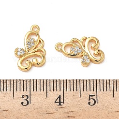 Латунные микропаве прозрачные подвески с фианитом&nbsp;KK-B160-09G