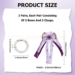 Accessoires décoratifs en alliage et ruban breloques pour chaussures&nbsp;DIY-CY0002-96B