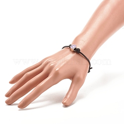 Браслет из бусин с акриловой эмалью в виде цветков сливы&nbsp;BJEW-JB07851