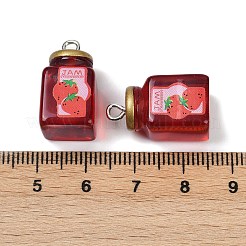 Подвески из смолы в виде клубничного джема RESI-Z034-04P