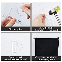 Акриловый настенный держатель для меча AJEW-WH0459-27