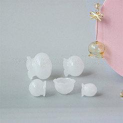 10 шт. 5-х цветные бусины из выдувного стекла ручной работы в виде цветка GLAA-GO0001-05A