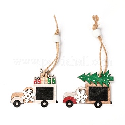Weihnachtsthema Holz große Anhänger Dekorationen&nbsp;HJEW-F011-03