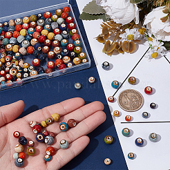 216 pièces 24 styles de perles en porcelaine faites à la main&nbsp;PORC-AR0001-18