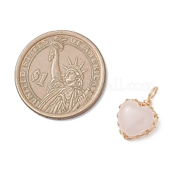 Природного розового кварца подвески&nbsp;PALLOY-JF04775-01