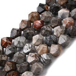 Природные окаменелые коралловые бусы пряди G-Z119-A26-03