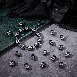 200 шт. напечатанные распылением непрозрачные акриловые европейские бусины&nbsp;SACR-UN0001-07