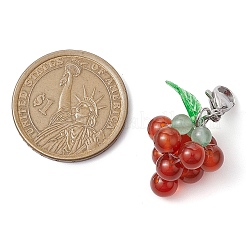 Подвеска из винограда с натуральным сердоликом&nbsp;HJEW-TA00293-02