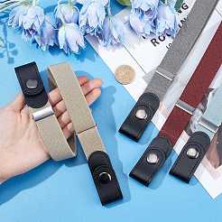 4 Stück 4 Stil Unisex verstellbar ohne Schnalle Kunstleder elastischer Hüftgurt&nbsp;AJEW-GF0003-27A