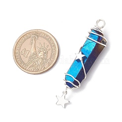 3 шт. 3 стиля гальванизированных подвесок из натурального кварцевого кристалла с заостренными концами из медной проволоки&nbsp;PALLOY-JF03767-03