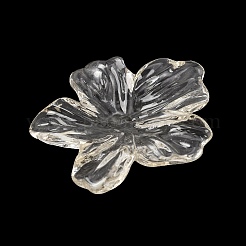 クリア樹脂カボション  アイリスの花びら  透明  62~62.5x58~59x9.5mm&nbsp;RE-CBAEB2B-01B