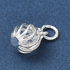 Latón micro pavimenta claro cubic zirconia encantos&nbsp;CU-CBABB5B-09S