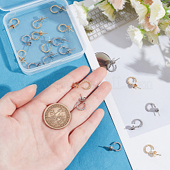 10 пара 2-х стилевых серег-полукольцов из нержавеющей стали 304&nbsp;EJEW-DC0001-02