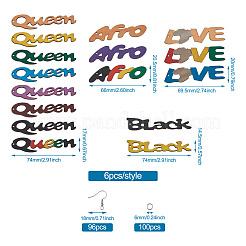 Наборы для изготовления сережек в стиле слова своими руками&nbsp;DIY-TA0008-61