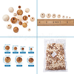 Незавершенные бусы из натурального дерева WOOD-TA0002-41-LF