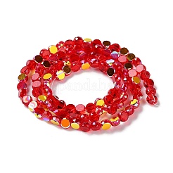 Прозрачные стеклянные бусины гальваническим пряди&nbsp;GLAA-Q099-I01-08